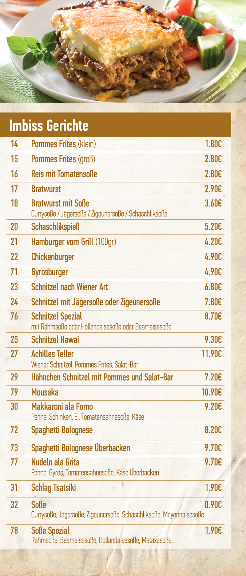 Mykonos Grill Bonn in Rüngsdorf Speisekarte Mykonos Grill Bonn